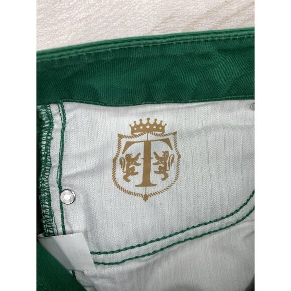 Talbots Womens Jeans Green 14WP W Heritage Slim Ankle Pants Stretch Pockets - Picture 6 of 11